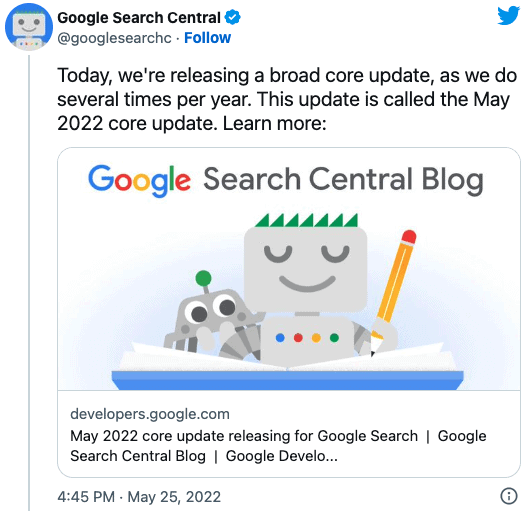 A new Google Core Update